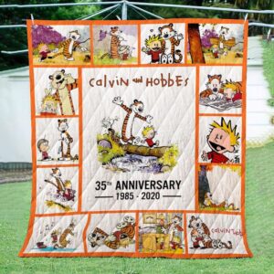 Calvin And Hobbes 3D Quilt  Quilt